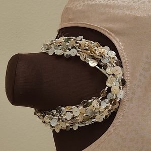 20" Mother of Pearl & Seed Bead Necklace